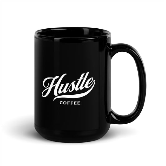Hustle Coffee Signature Glossy Black Mug