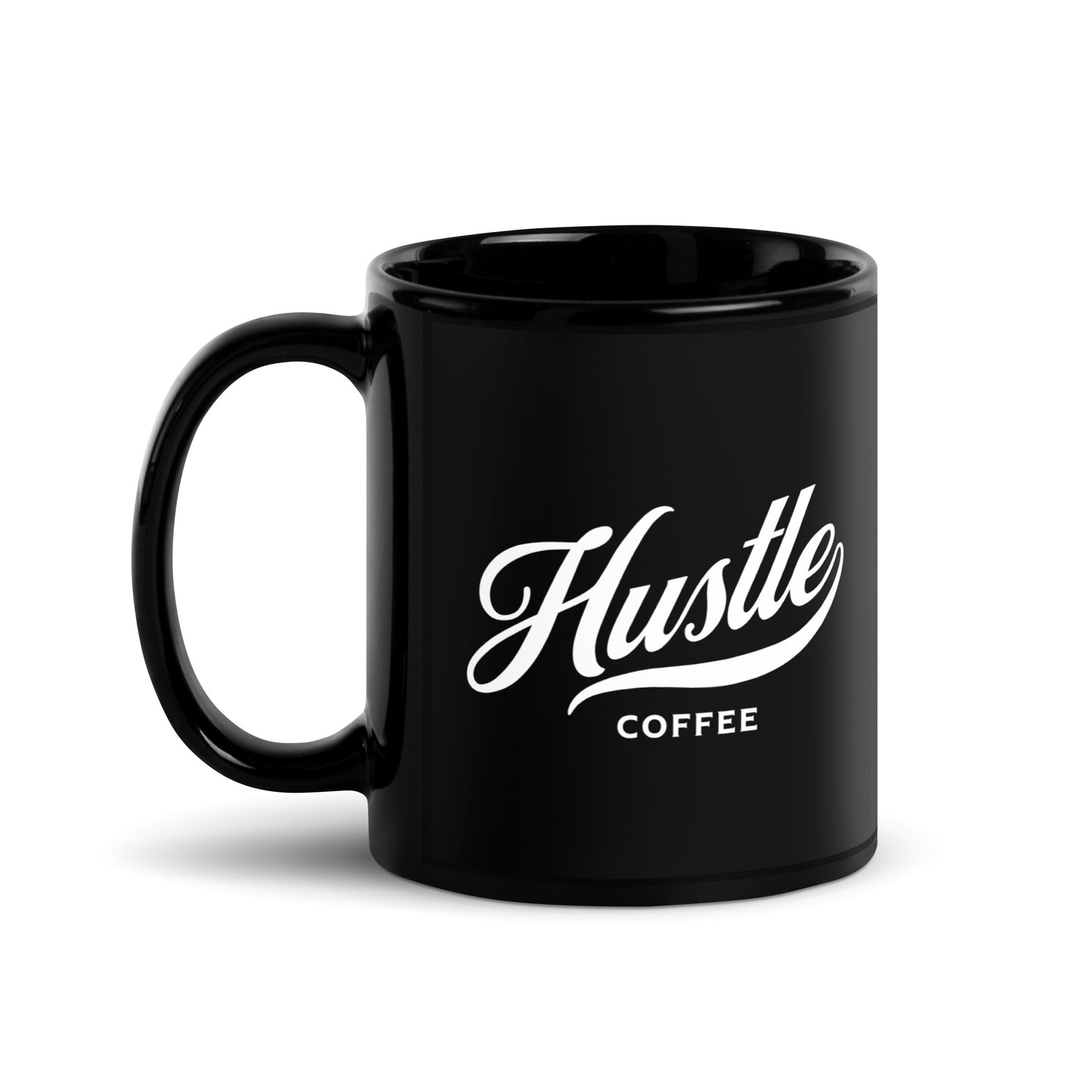 Hustle Coffee Signature Glossy Black Mug