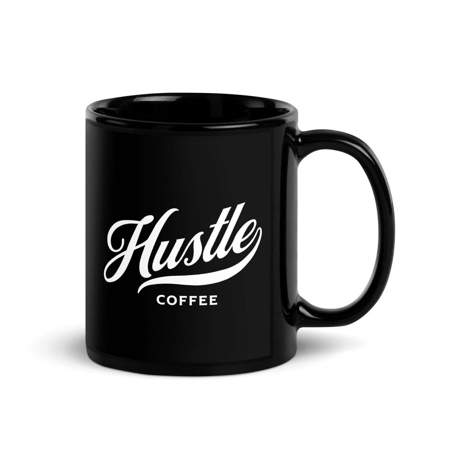 Hustle Coffee Signature Glossy Black Mug