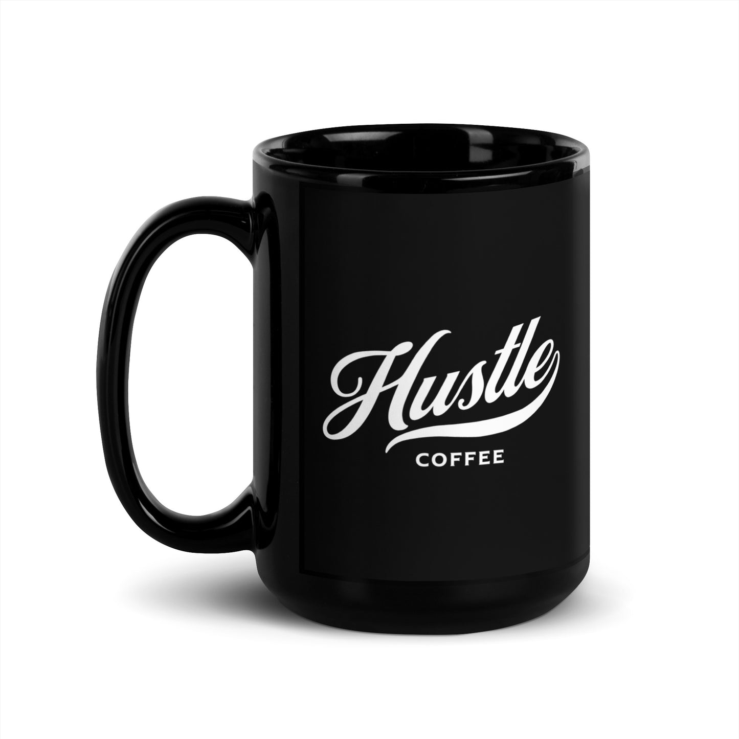 Hustle Coffee Signature Glossy Black Mug