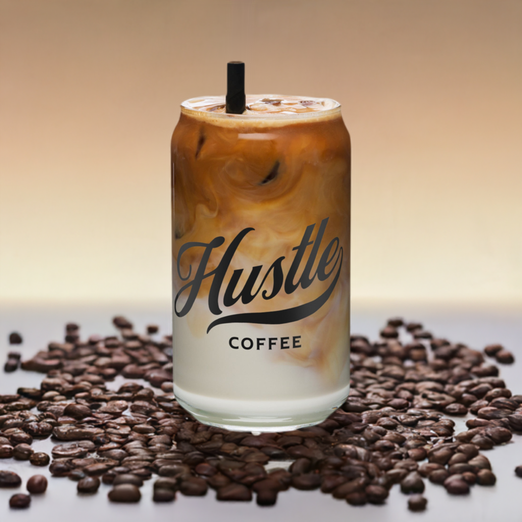 Hustle Coffee Can-Shaped Glass